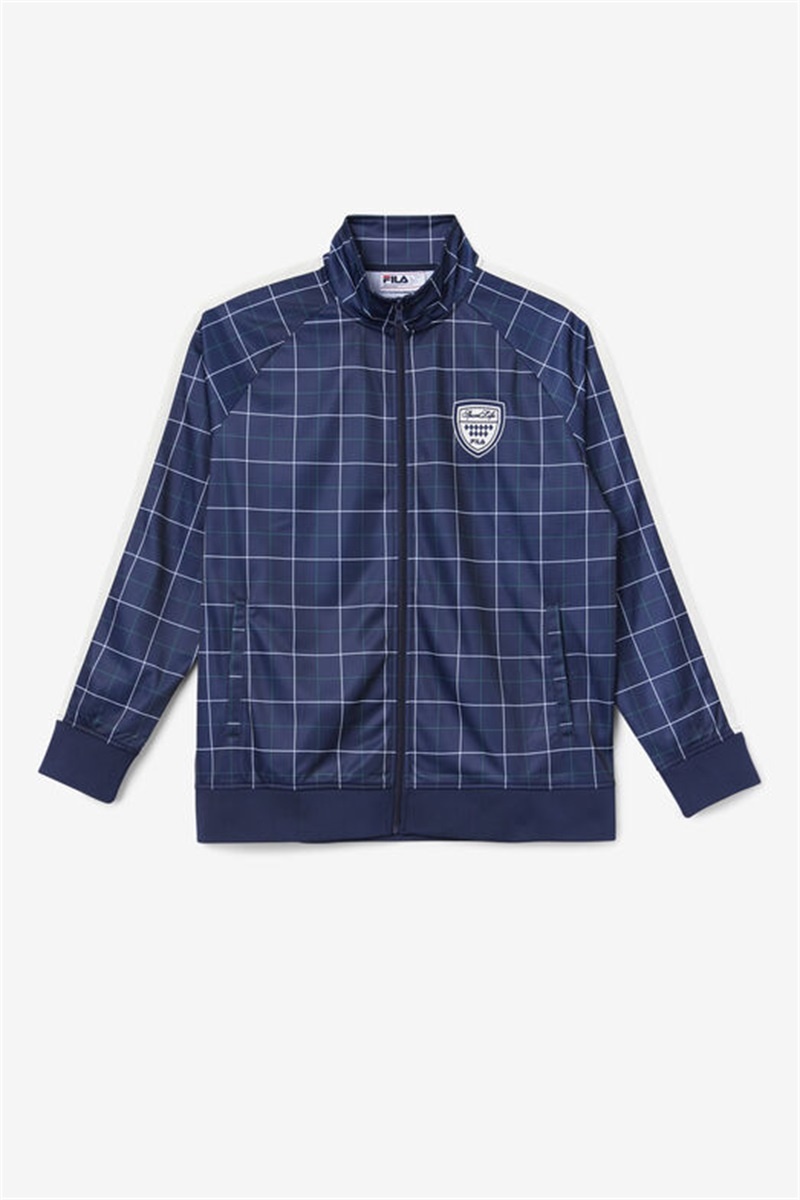 Navy Men\'s Fila Oshan Track Jackets | Saudi Arabia-407165