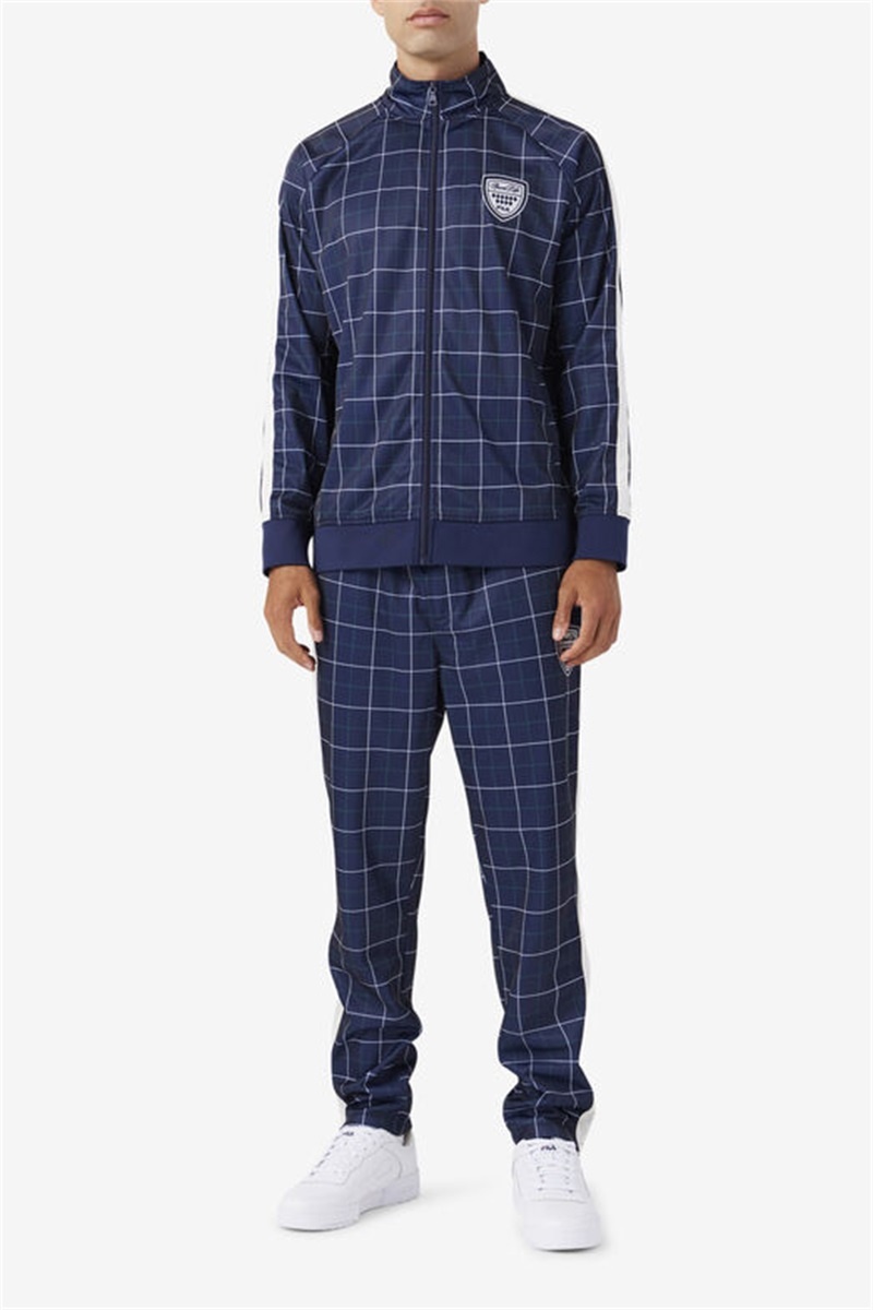 Navy Men's Fila Oshan Track Pants | Saudi Arabia-049671