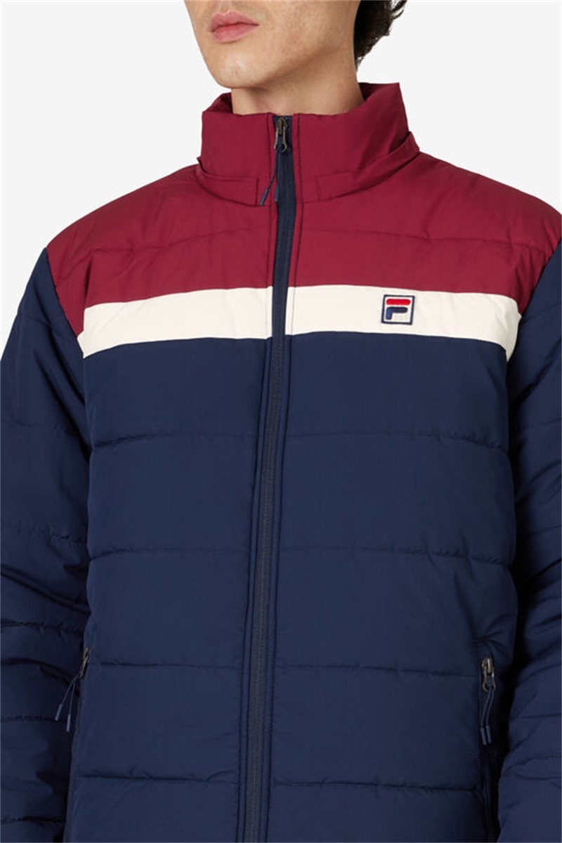 Navy Men's Fila Premium Heavyweight Puffers | Saudi Arabia-849625