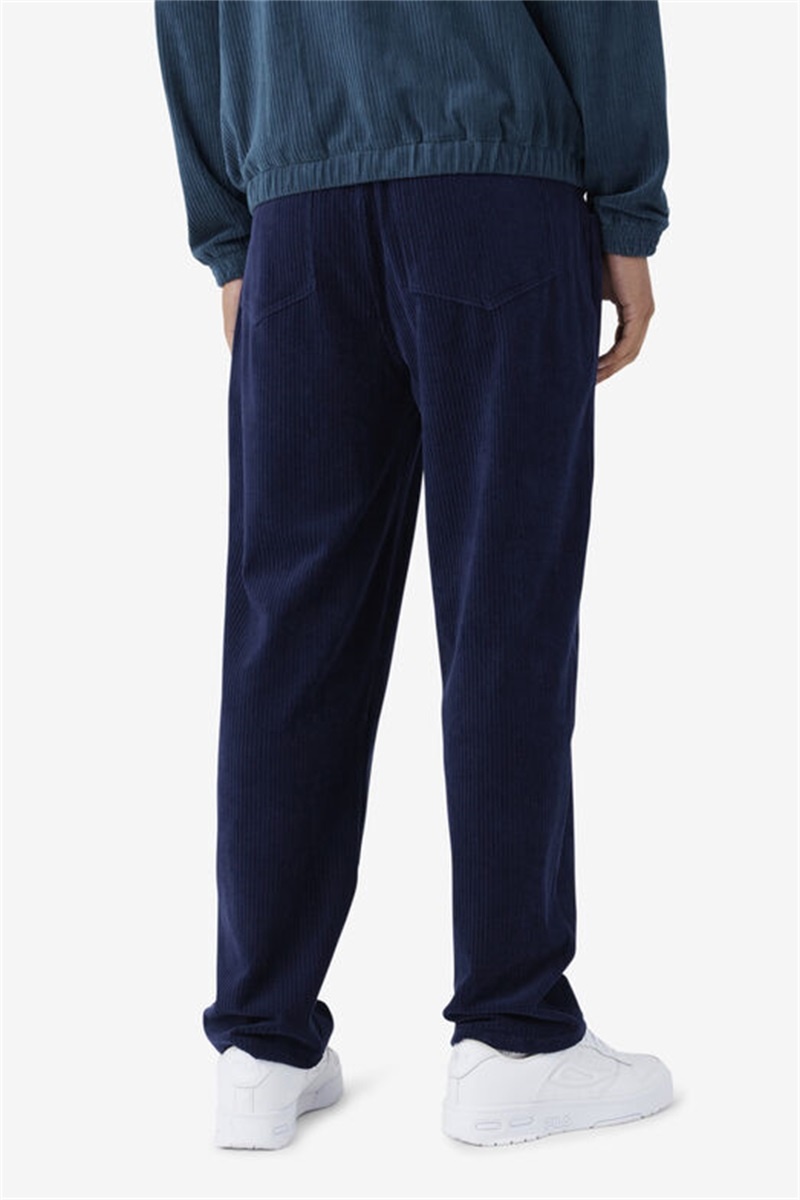 Navy Men's Fila Pryor Velour Pants | Saudi Arabia-328754
