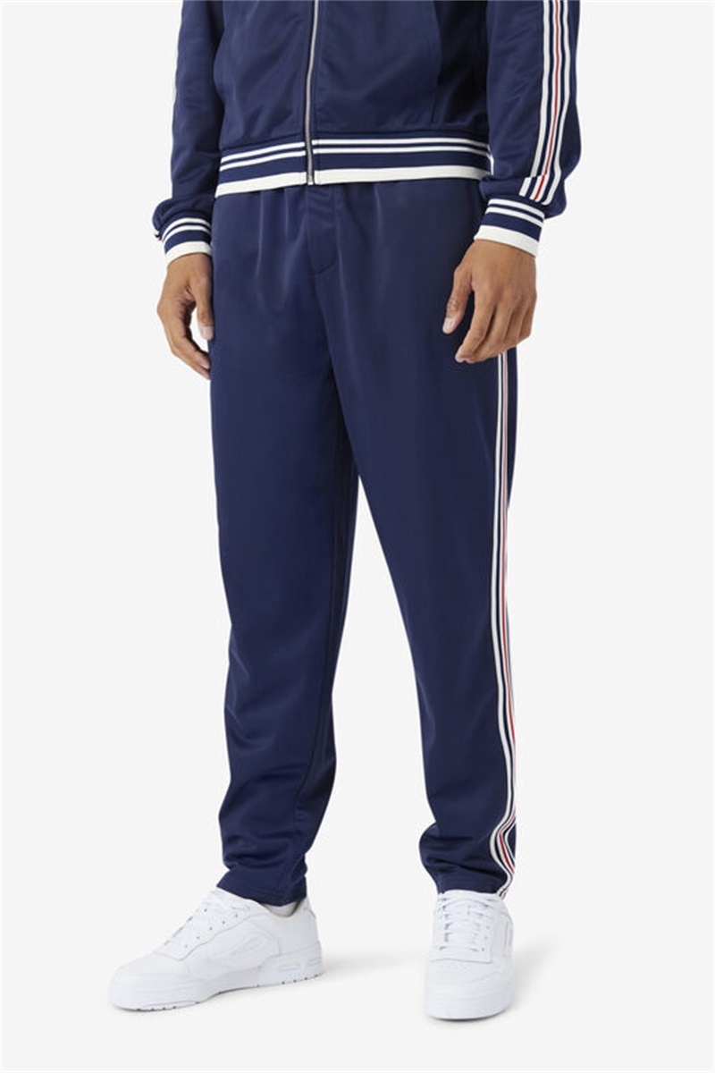 Navy Men's Fila Sidney Pants | Saudi Arabia-804795