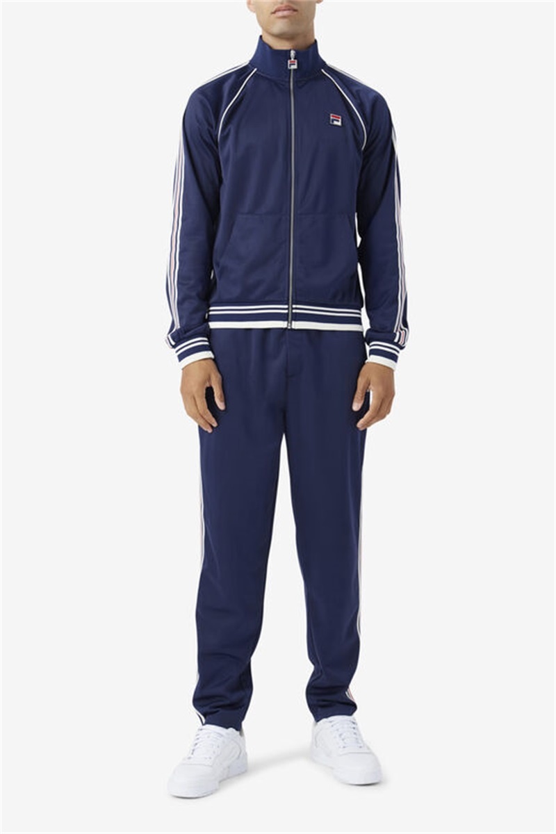 Navy Men's Fila Sidney Pants | Saudi Arabia-804795