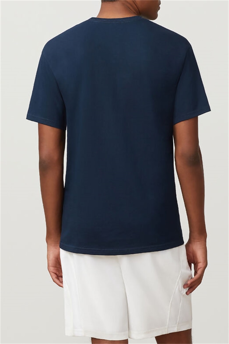 Navy Men's Fila Tee | Saudi Arabia-317092