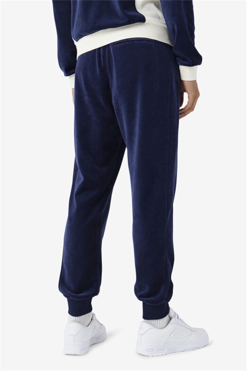 Navy Men's Fila Terence Velour Pants | Saudi Arabia-592314
