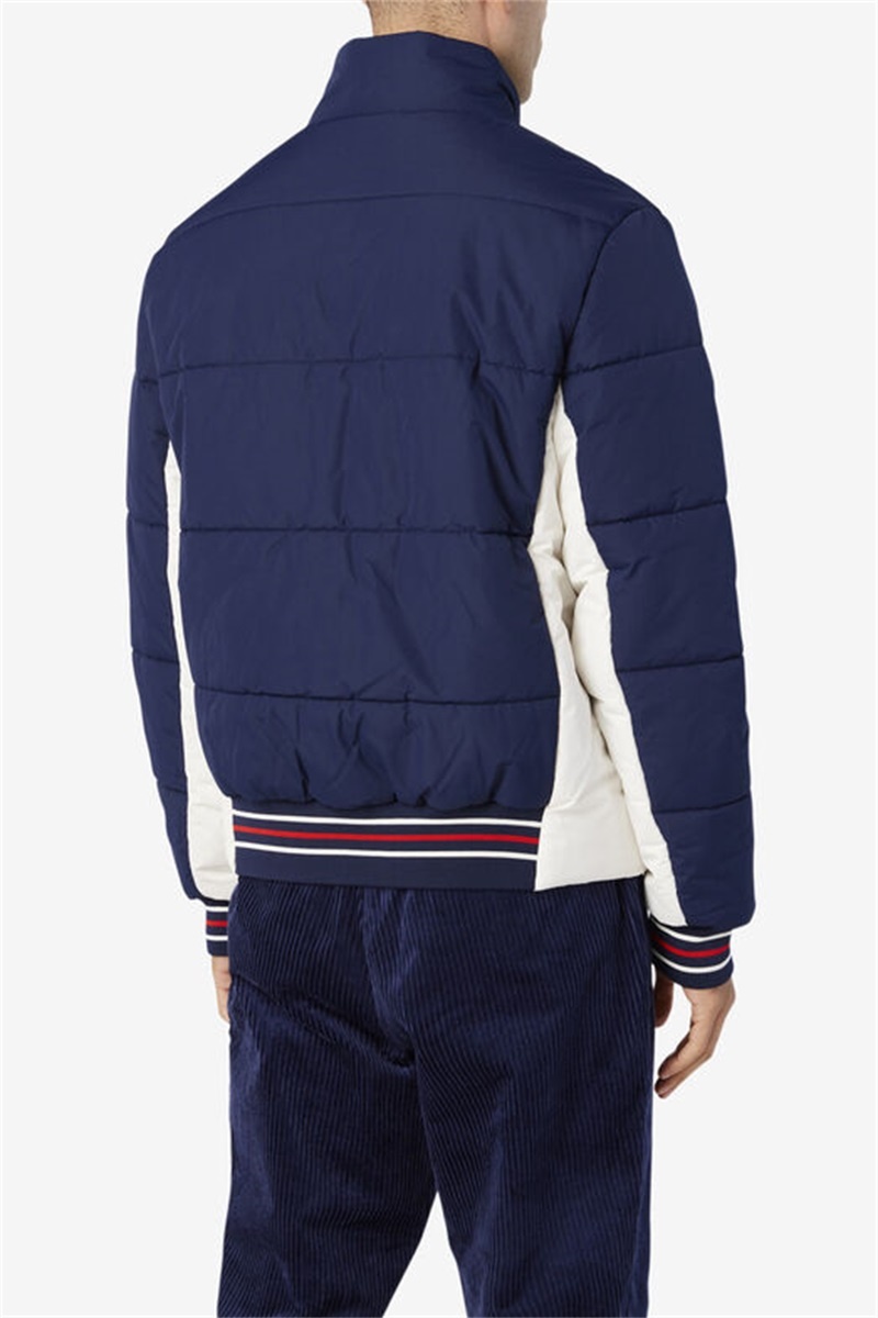 Navy Men's Fila Watson Puffer Jacket | Saudi Arabia-710954