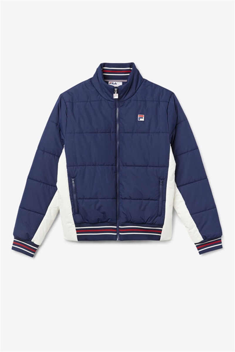Navy Men\'s Fila Watson Puffer Jacket | Saudi Arabia-710954