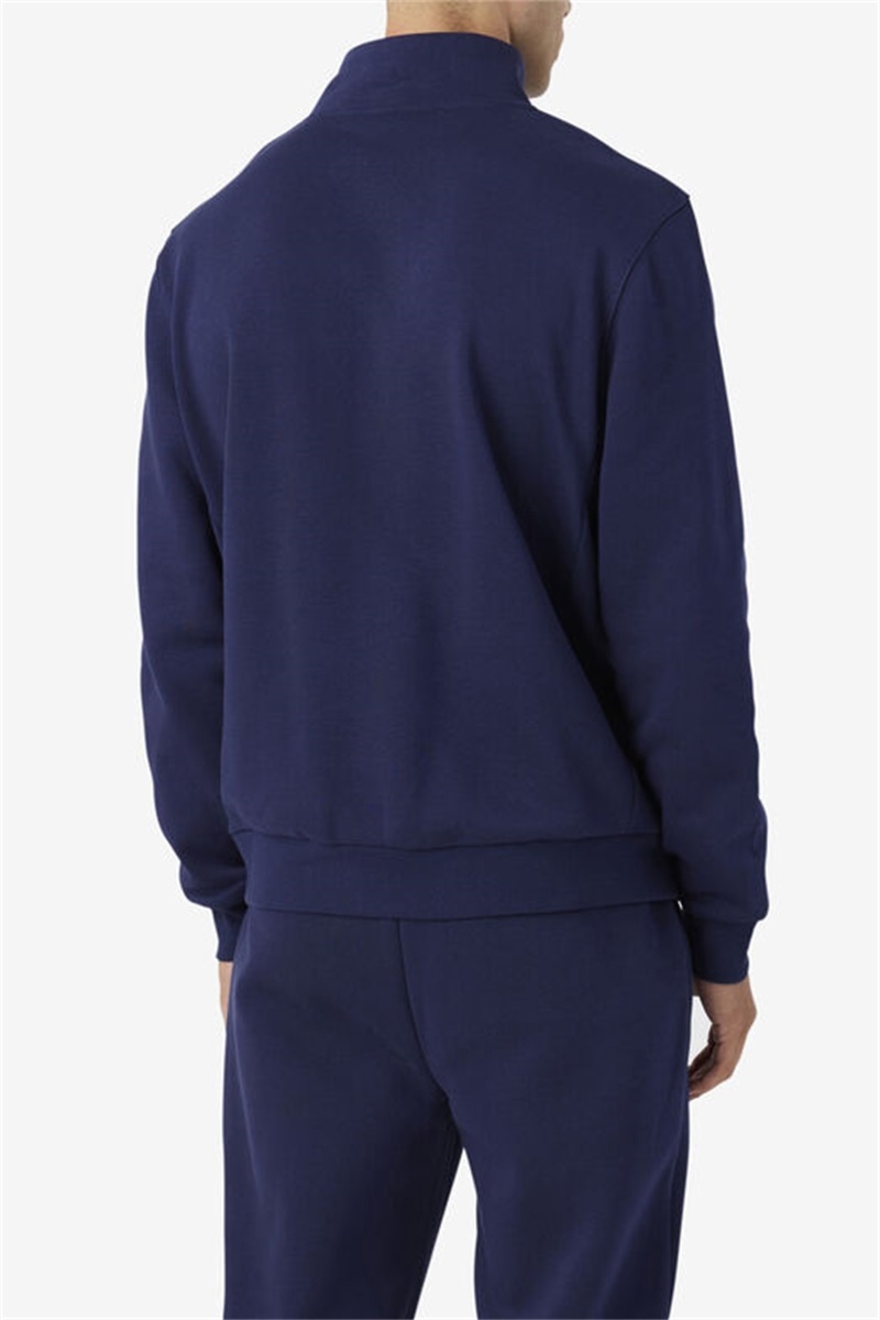 Navy Men's Fila Weston Half Zip Sweatshirts | Saudi Arabia-580629