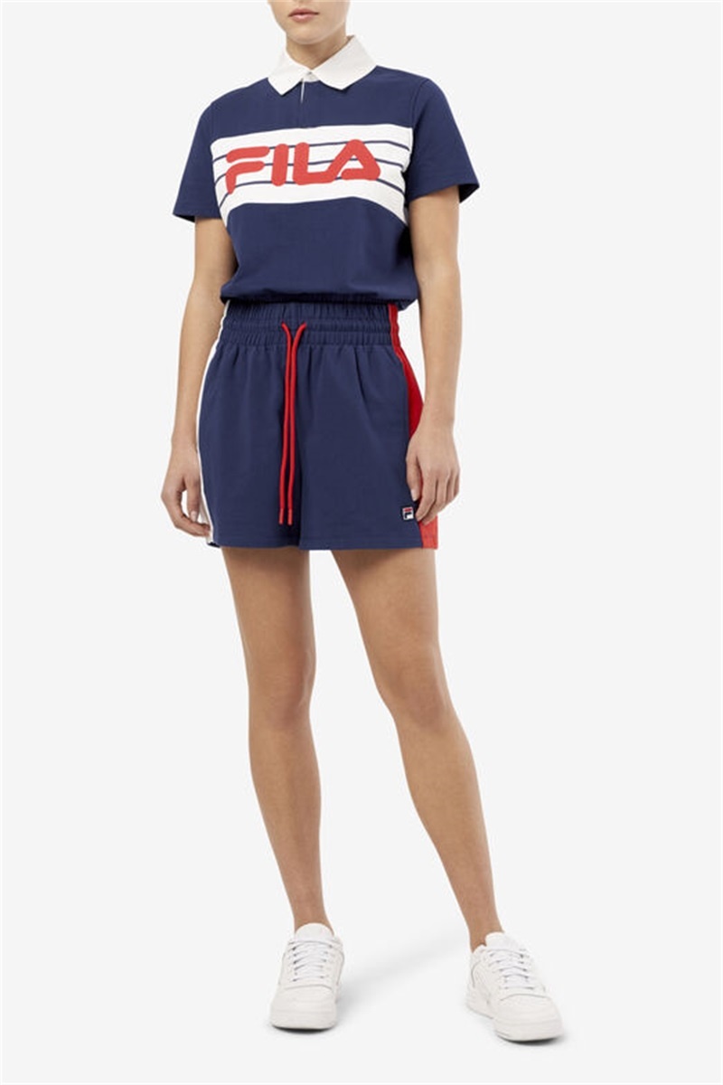Navy Women's Fila Alivia Shorts | Saudi Arabia-521840