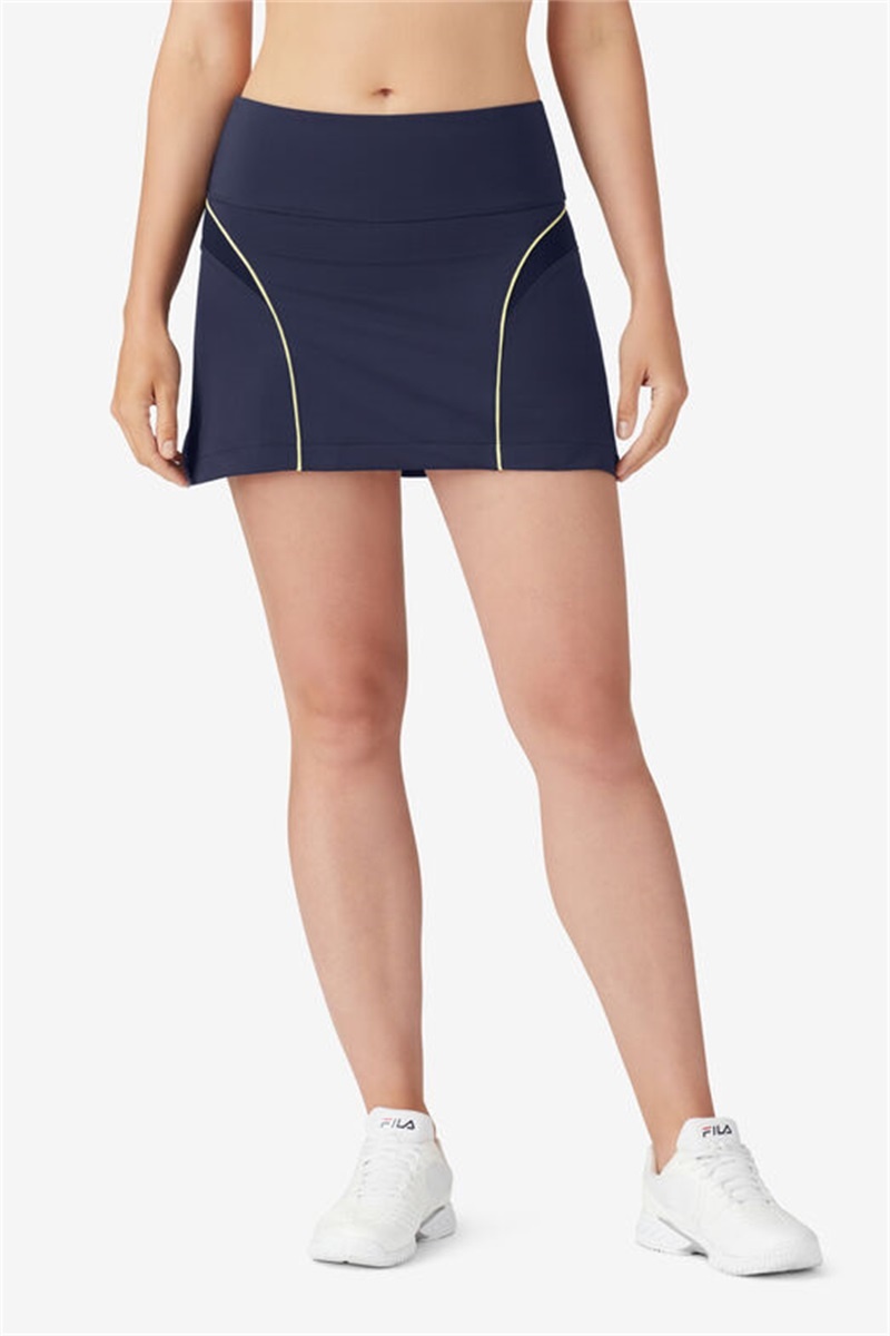 Navy Women's Fila Alley Flirty Skirts | Saudi Arabia-527681