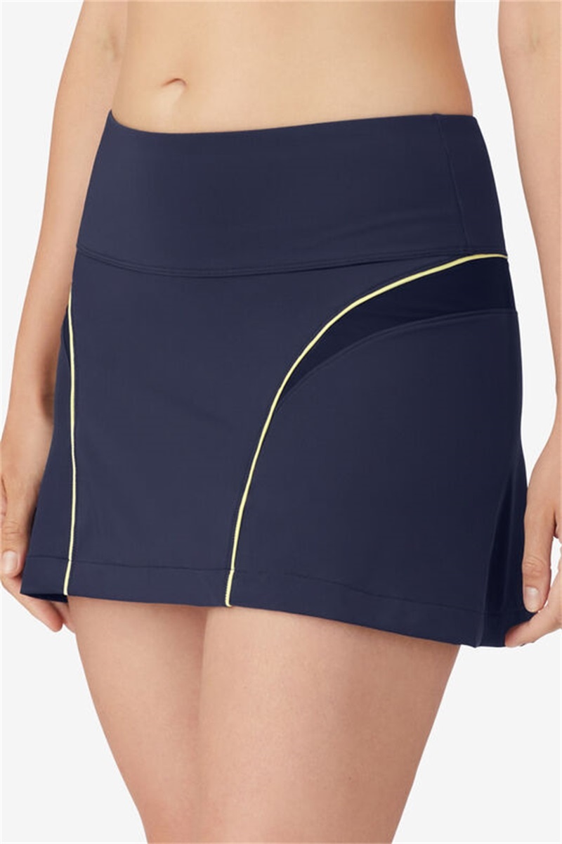 Navy Women's Fila Alley Flirty Skirts | Saudi Arabia-527681