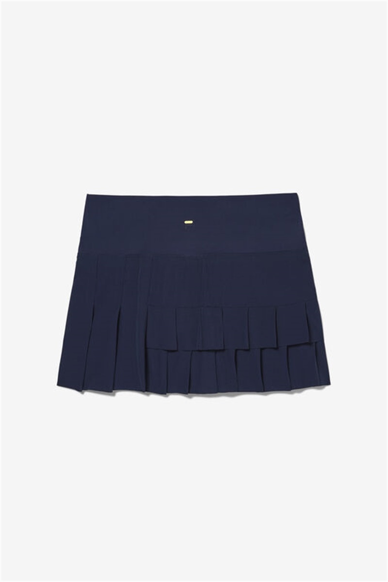 Navy Women's Fila Alley Pleated Skirts | Saudi Arabia-340678