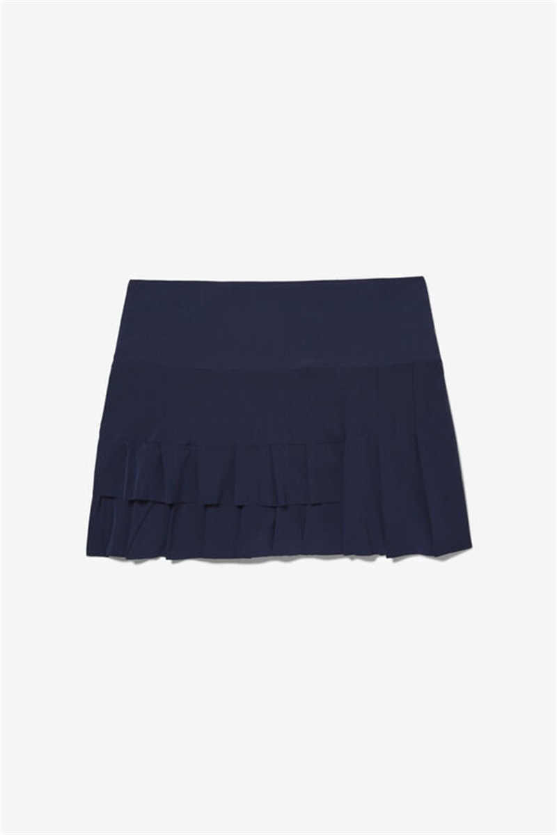 Navy Women\'s Fila Alley Pleated Skirts | Saudi Arabia-340678