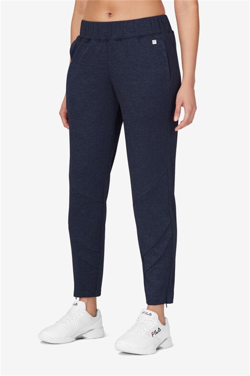 Navy Women's Fila Back Spin Track Pants | Saudi Arabia-457108
