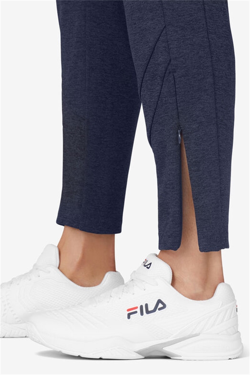 Navy Women's Fila Back Spin Track Pants | Saudi Arabia-457108