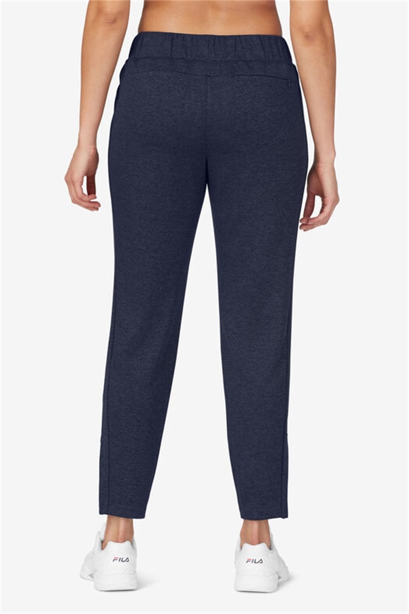 Navy Women's Fila Back Spin Track Pants | Saudi Arabia-457108