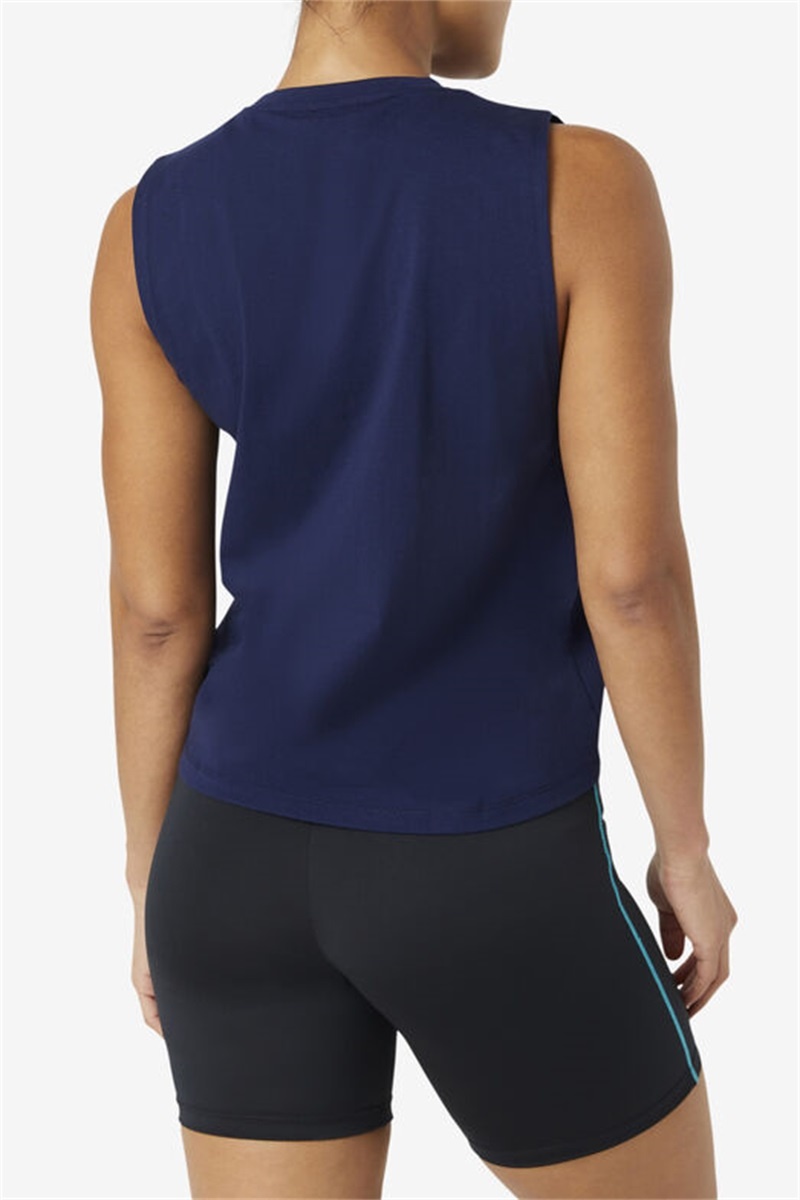 Navy Women's Fila Diella Tanks | Saudi Arabia-932701