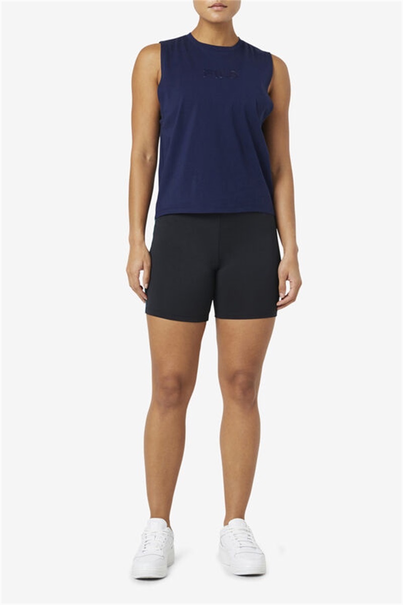 Navy Women's Fila Diella Tanks | Saudi Arabia-932701