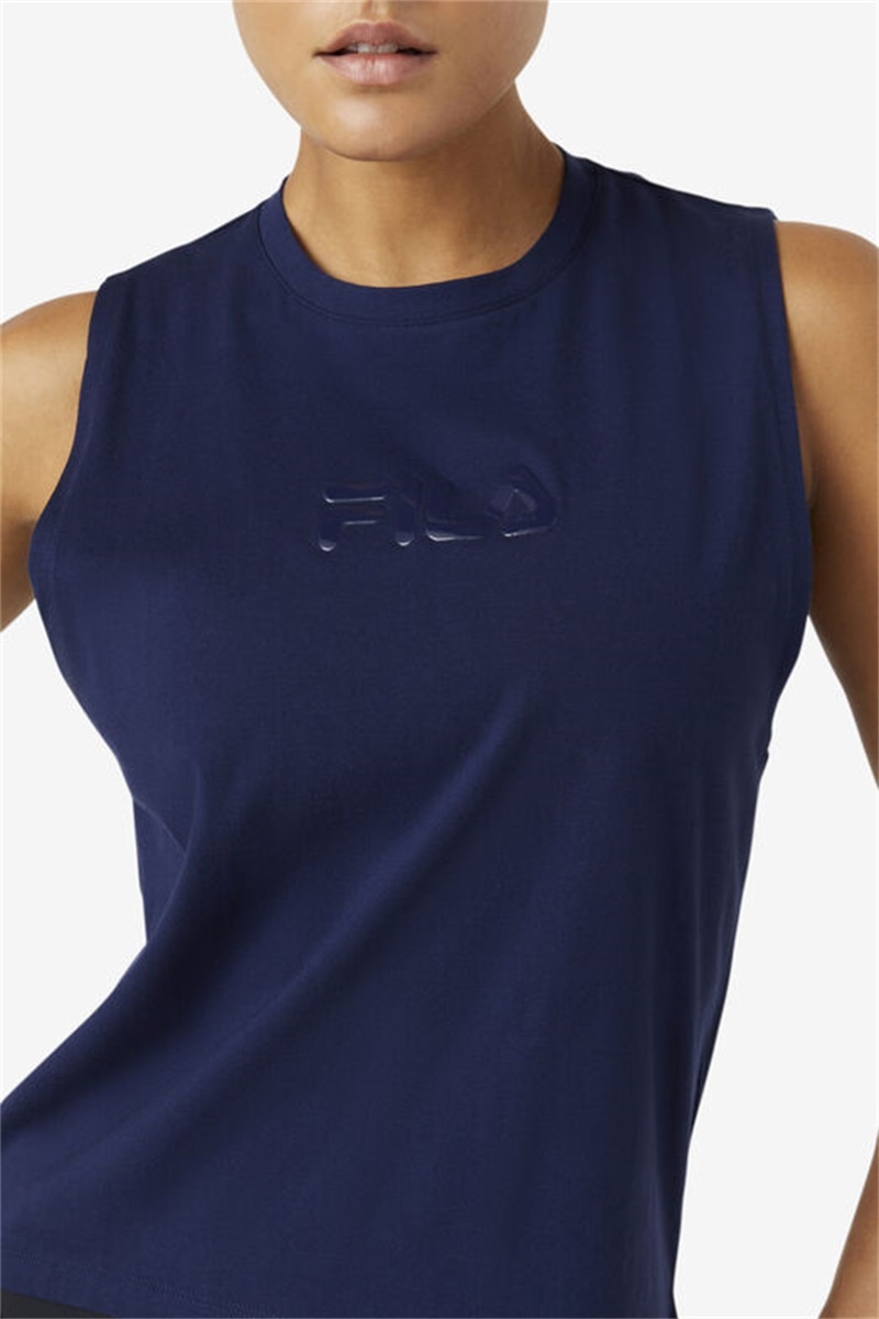 Navy Women's Fila Diella Tanks | Saudi Arabia-932701