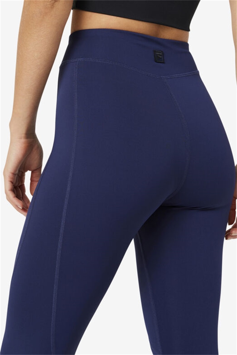 Navy Women's Fila Emerie Leggings | Saudi Arabia-019736