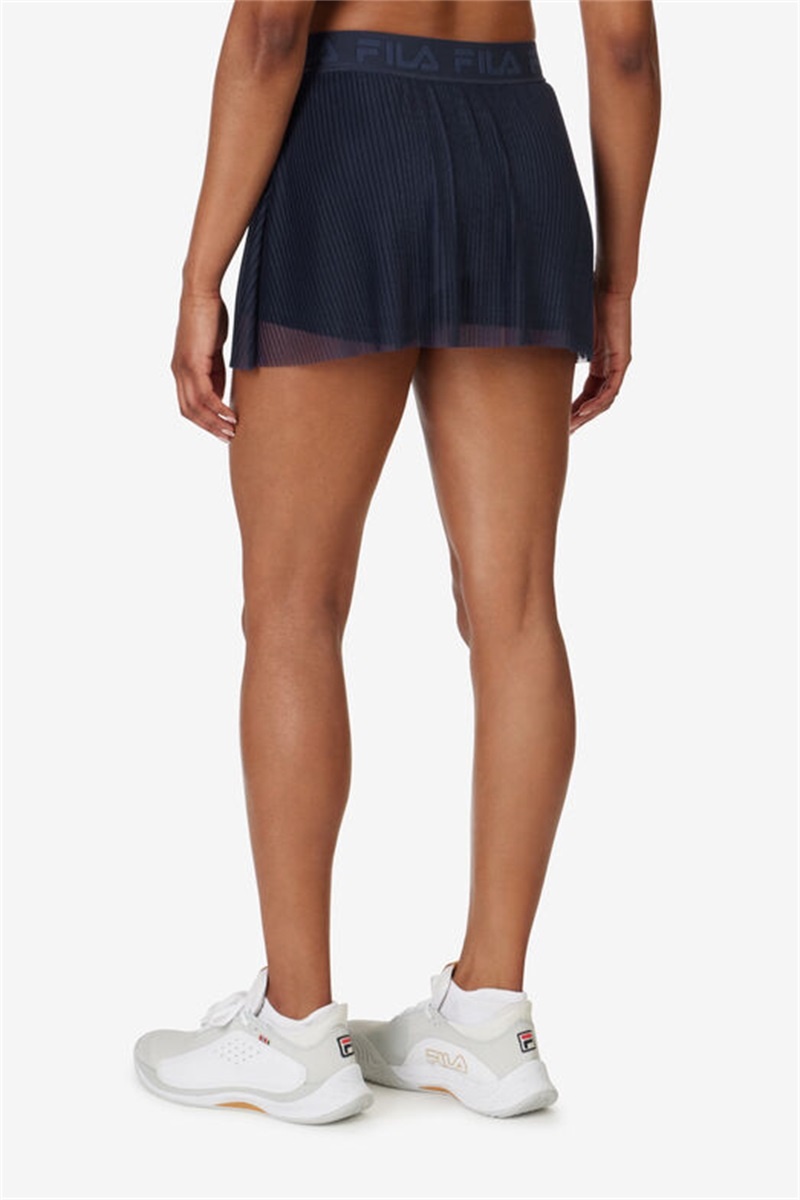 Navy Women's Fila Essentials Illusion Skirts | Saudi Arabia-824509