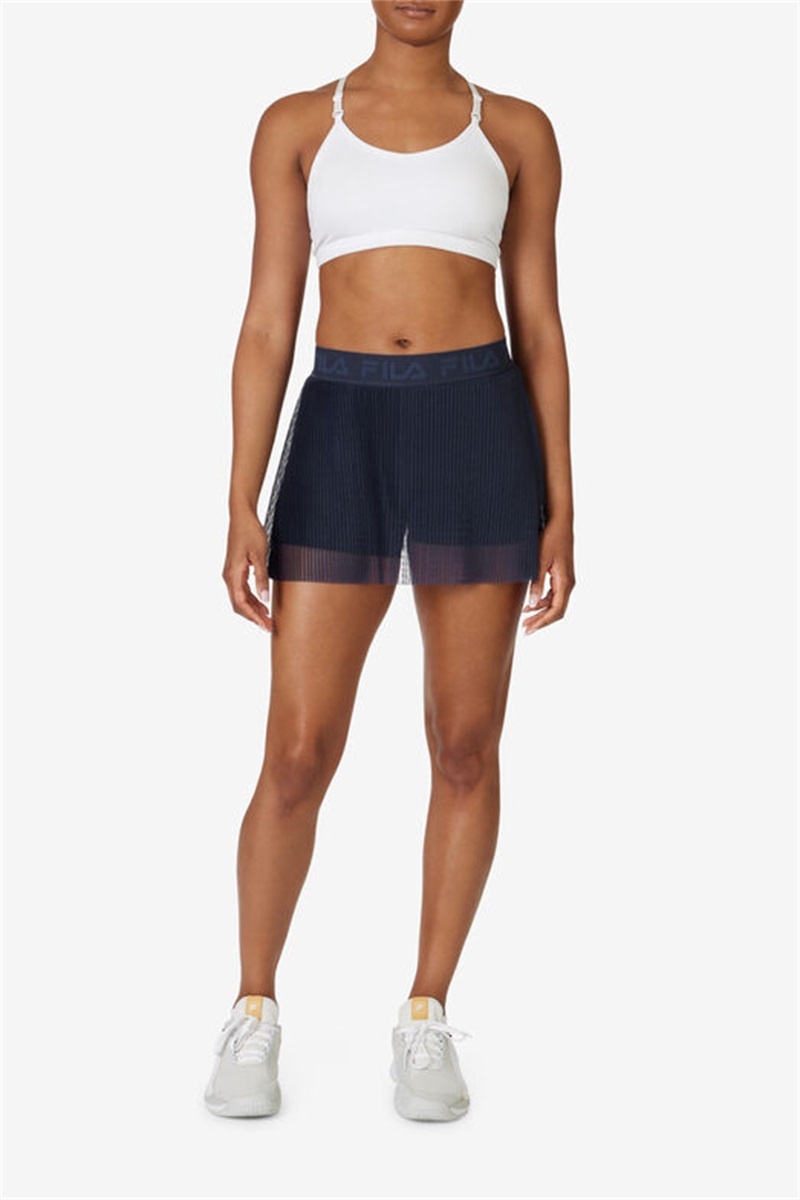 Navy Women's Fila Essentials Illusion Skirts | Saudi Arabia-824509