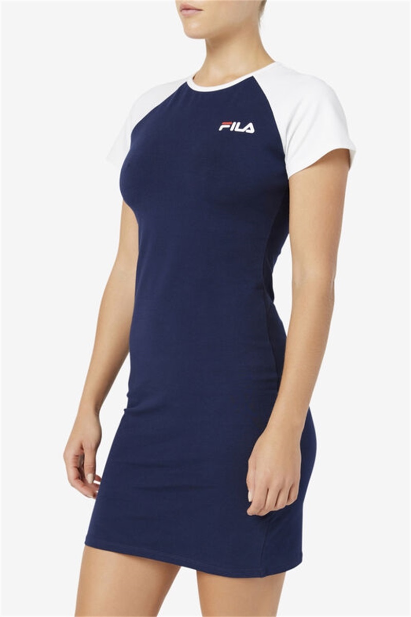 Navy Women's Fila Kyra Dress | Saudi Arabia-347285