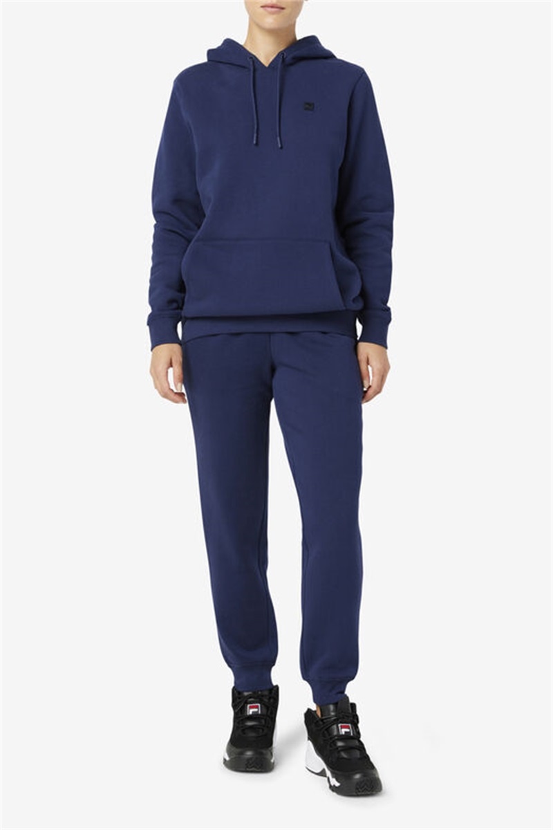 Navy Women's Fila Lylah Hoodie | Saudi Arabia-837940
