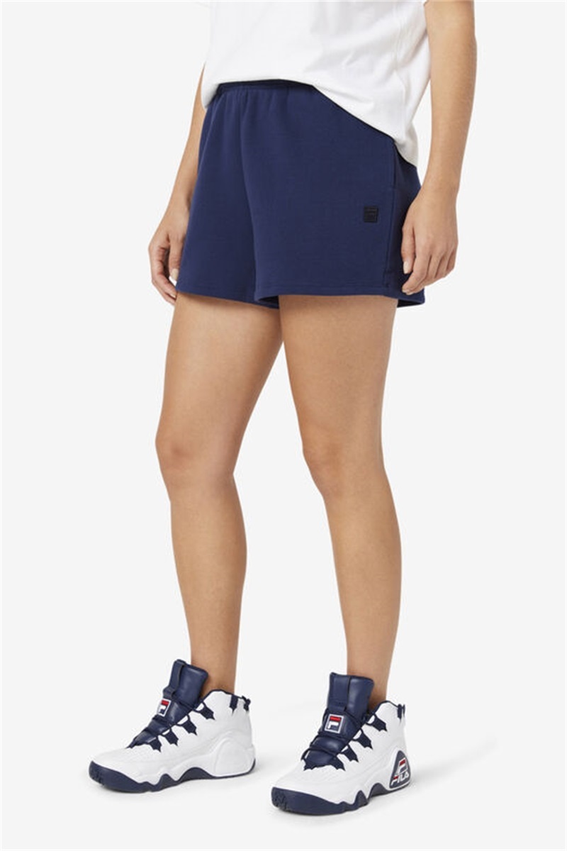 Navy Women's Fila Nalani Shorts | Saudi Arabia-521843