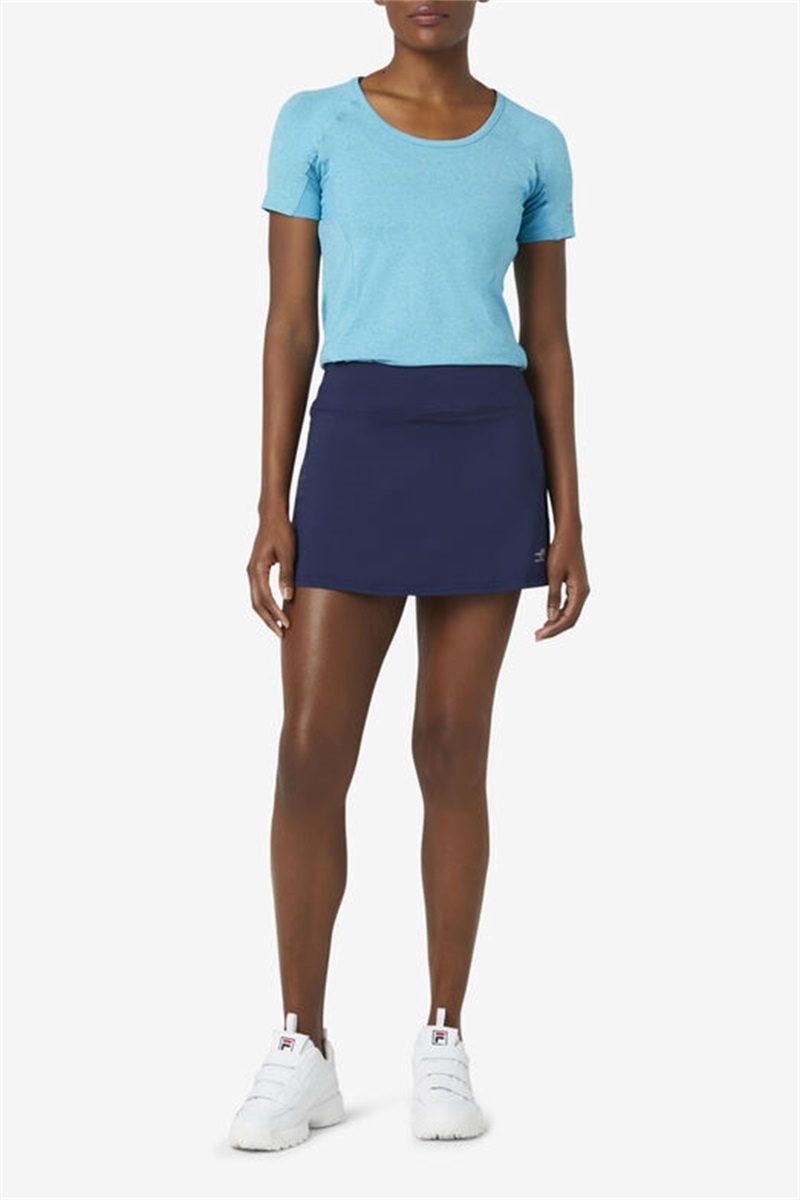 Navy Women's Fila Pickleball Flounce Skirts | Saudi Arabia-340295