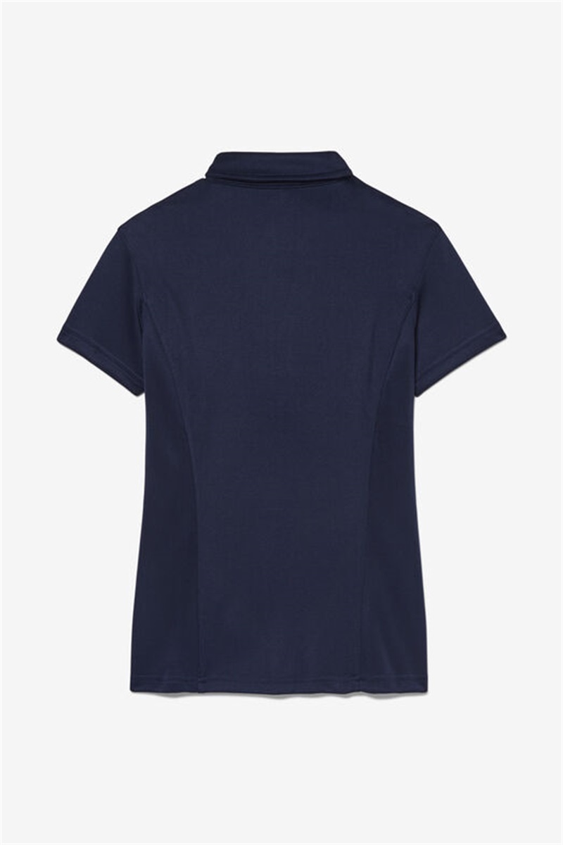 Navy Women's Fila Pique Polo Shirts | Saudi Arabia-892056