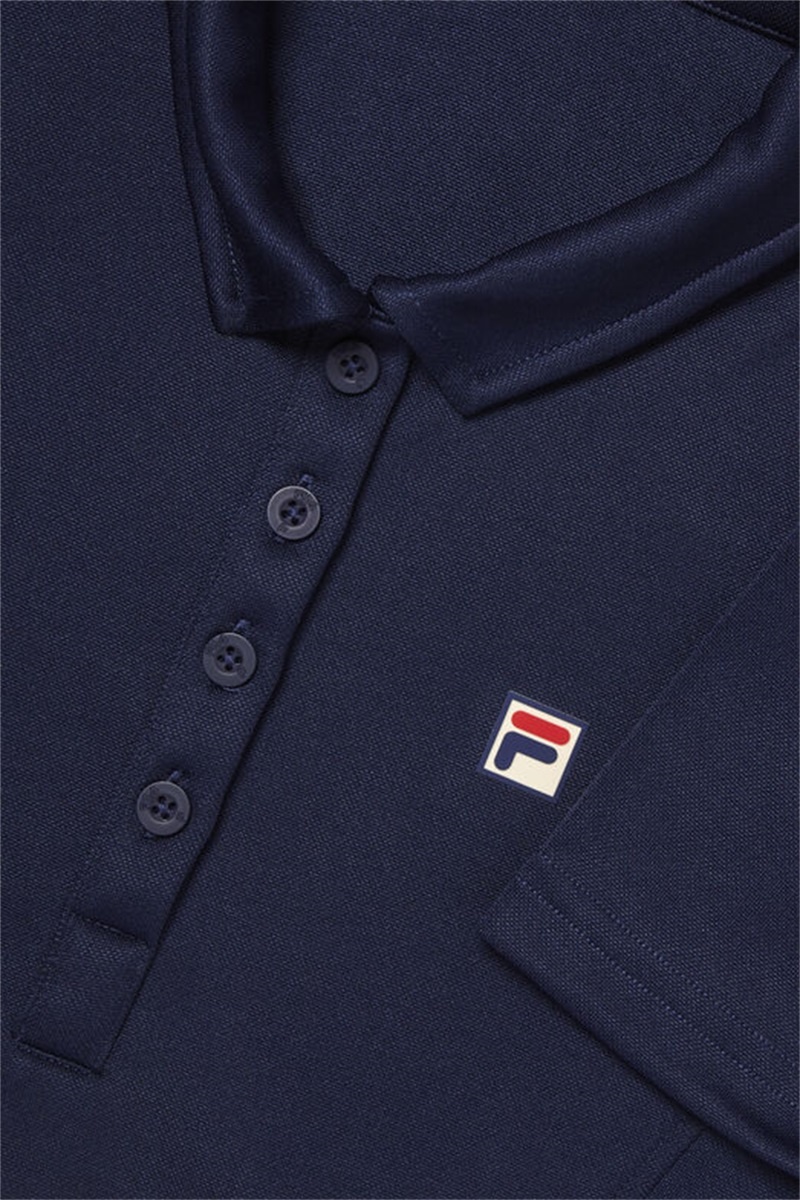 Navy Women's Fila Pique Polo Shirts | Saudi Arabia-892056