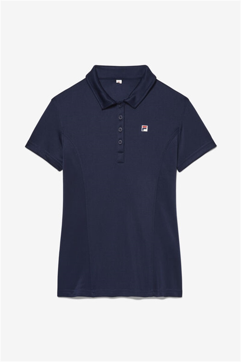 Navy Women\'s Fila Pique Polo Shirts | Saudi Arabia-892056