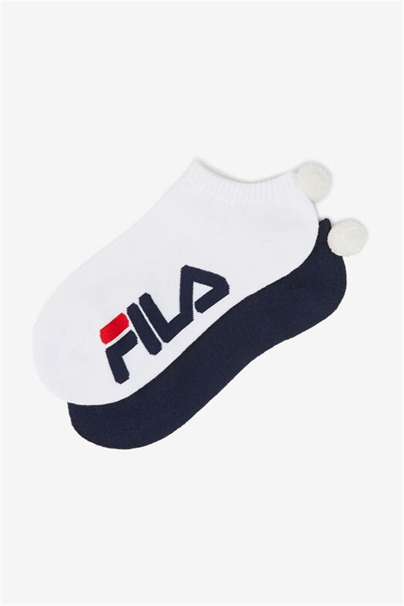 Navy Women's Fila Pom Pom 2-Pack Socks | Saudi Arabia-091326