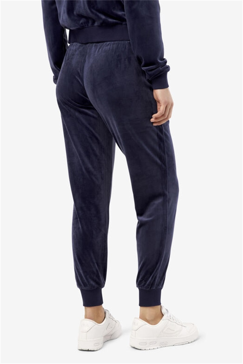 Navy Women's Fila Zura Velour Joggers | Saudi Arabia-785914