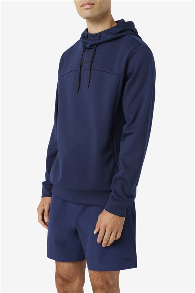 Navy / Black Men's Fila Aadheen Hoodie | Saudi Arabia-065792