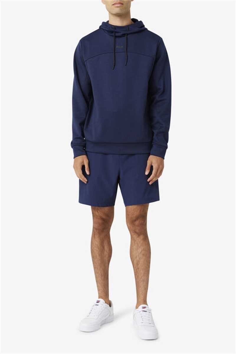 Navy / Black Men's Fila Aadheen Hoodie | Saudi Arabia-065792