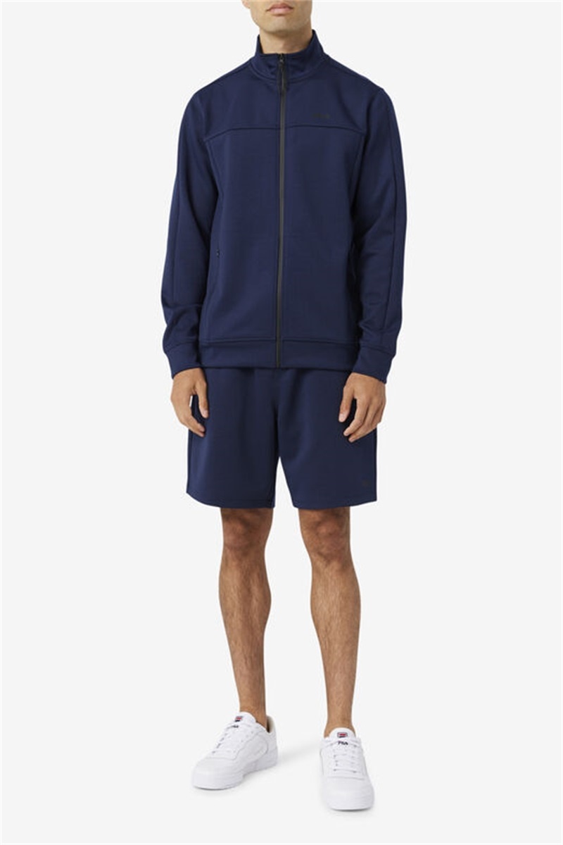 Navy / Black Men's Fila Balban Shorts | Saudi Arabia-439801