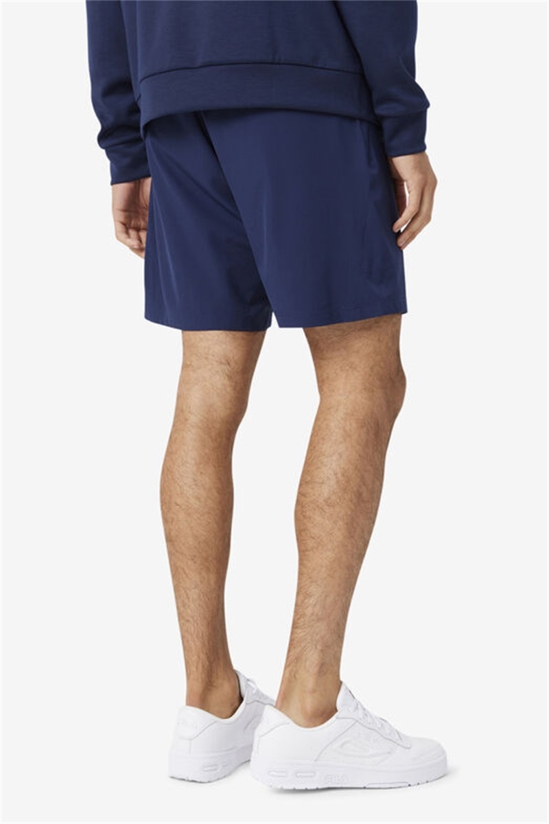 Navy / Black Men's Fila Finula Shorts | Saudi Arabia-907413