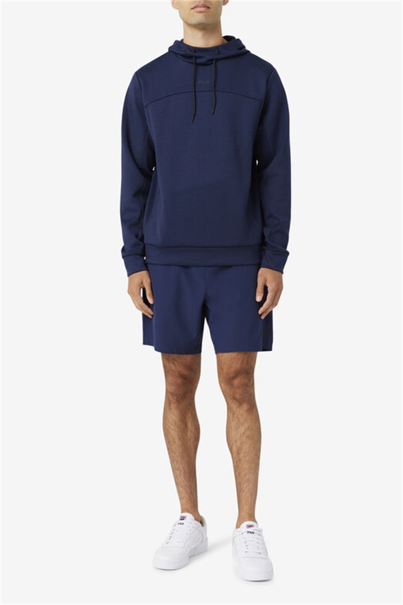 Navy / Black Men's Fila Finula Shorts | Saudi Arabia-907413