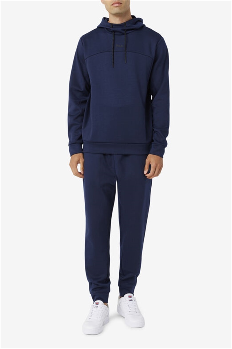 Navy / Black Men's Fila Himmat Joggers | Saudi Arabia-634072