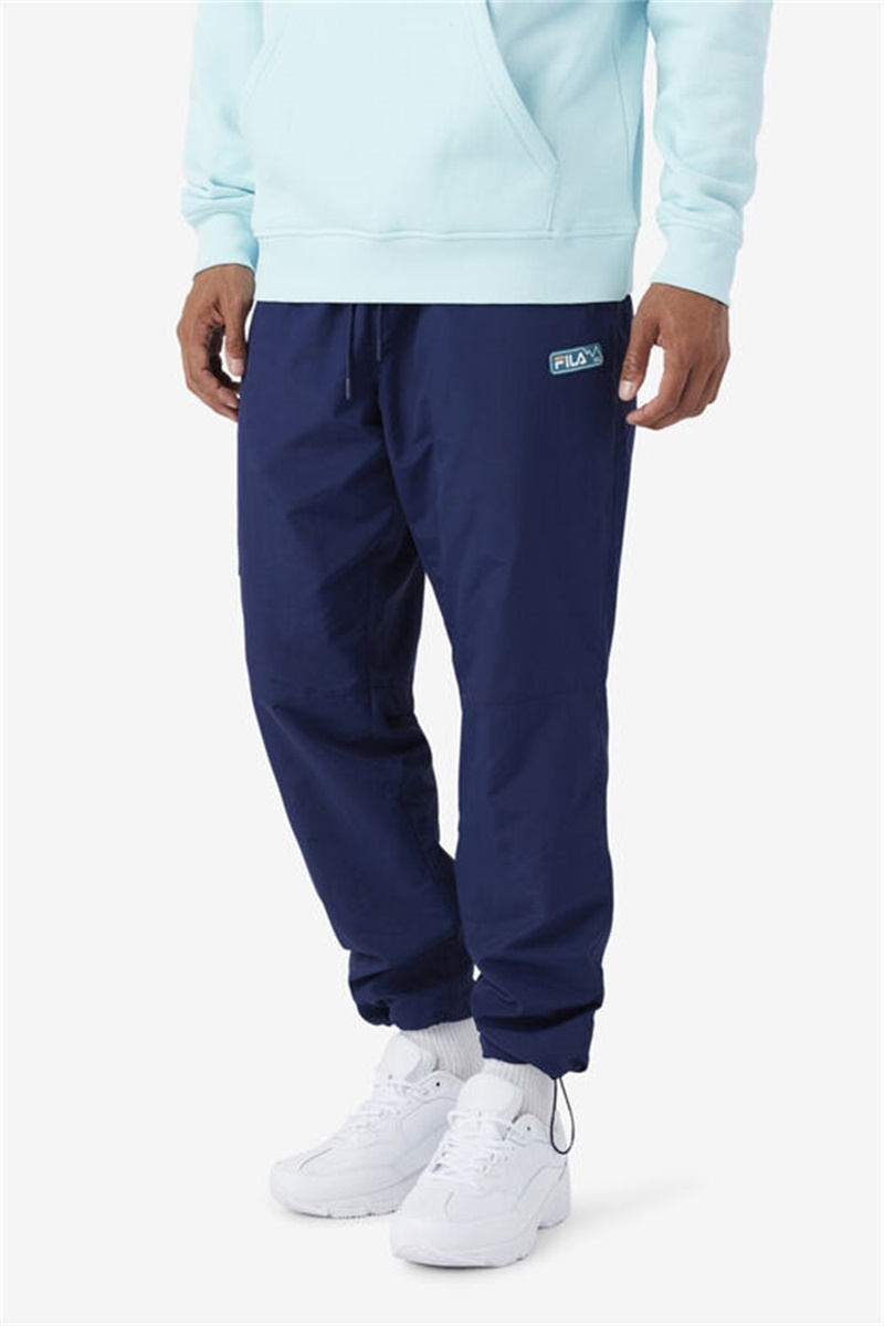 Navy / Black Men's Fila Savi Cargo Pants | Saudi Arabia-286750