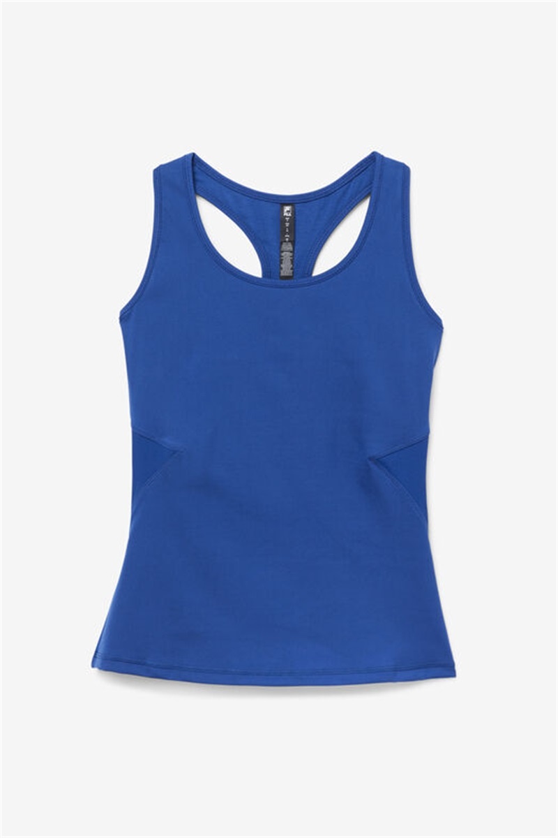 Navy / Black Women\'s Fila Uplift Open Racerback Tank Top | Saudi Arabia-705148