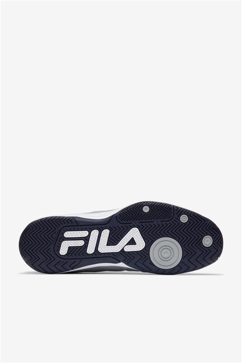 Navy / Metal Silver Men's Fila Double Bounce 3 Pickleball Shoes | Saudi Arabia-364789