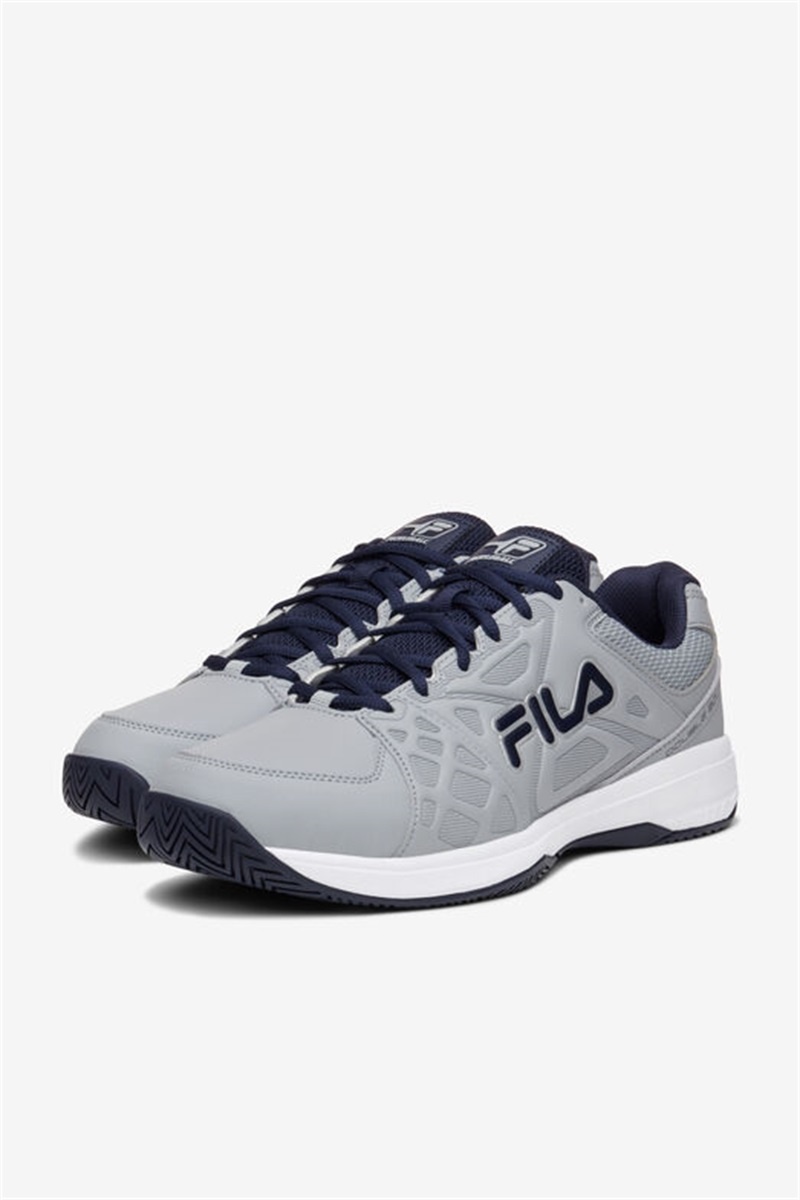 Navy / Metal Silver Men's Fila Double Bounce 3 Pickleball Shoes | Saudi Arabia-364789