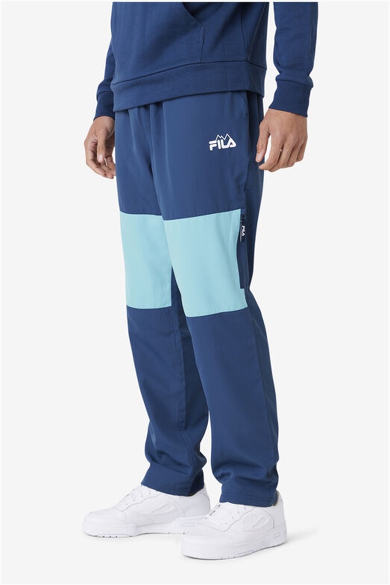 Navy / Pink Men's Fila Vinodi Wind Pants | Saudi Arabia-286309