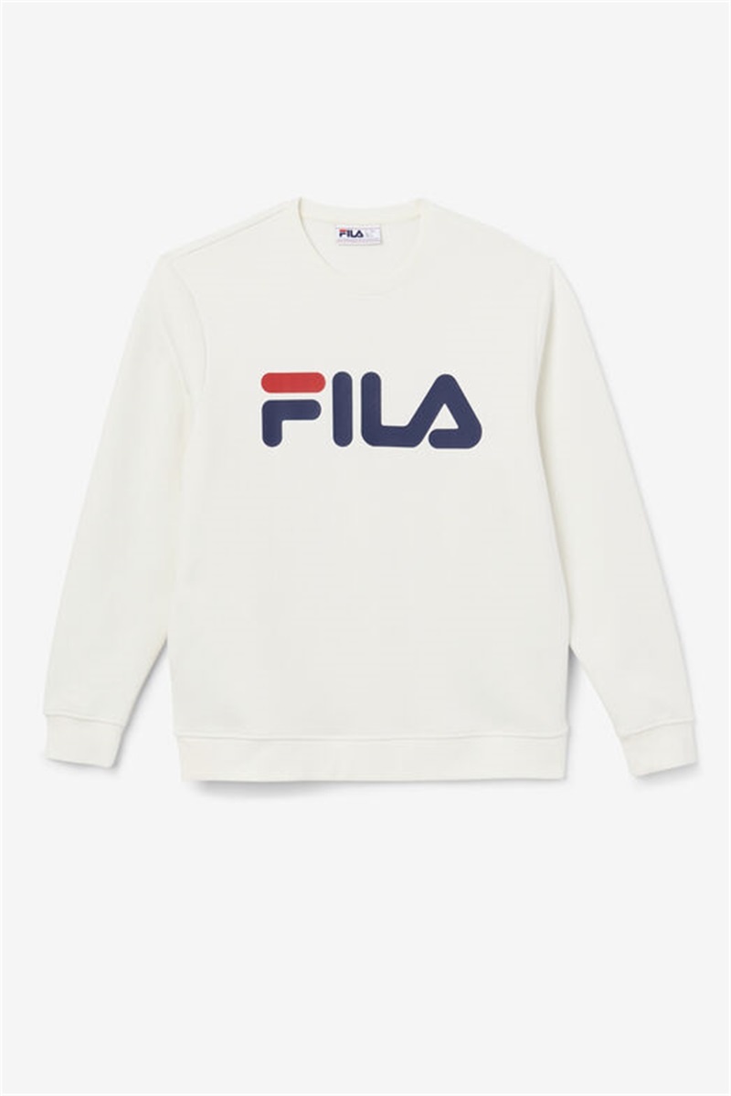Navy / Red Men\'s Fila Zoya Crew Sweatshirts | Saudi Arabia-584172