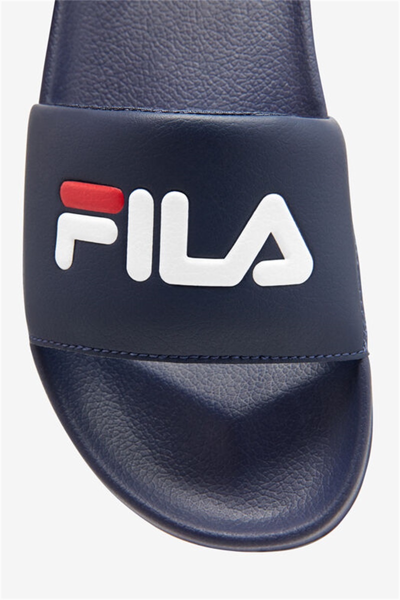 Navy / Red / White Men's Fila Drifter Slides | Saudi Arabia-058162