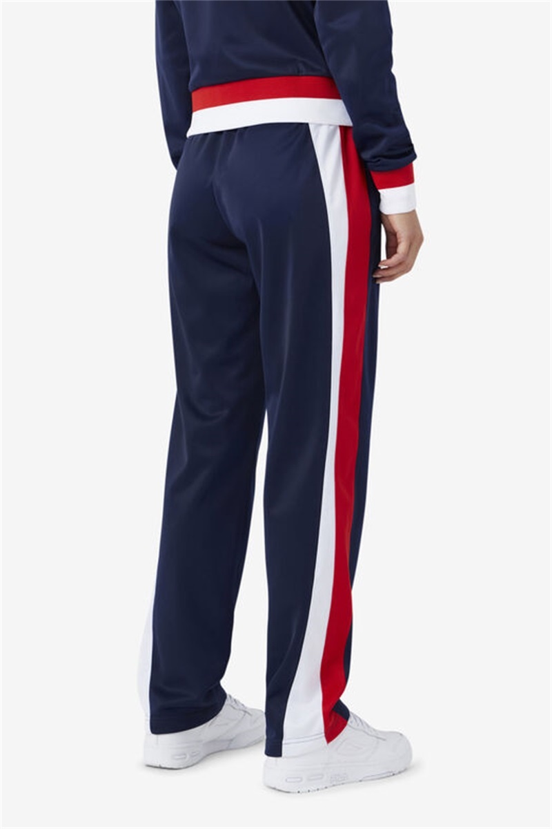 Navy / Red / White Men's Fila Sandy Track Pants | Saudi Arabia-321946