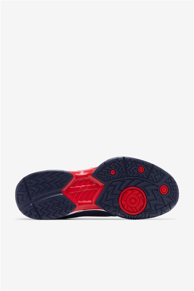 Navy / Red / White Men's Fila Volley Zone Pickleball Shoes | Saudi Arabia-974382