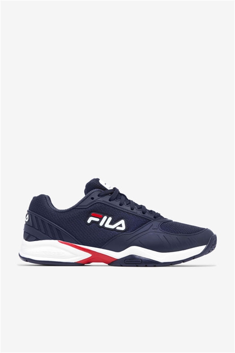 Navy / Red / White Men\'s Fila Volley Zone Pickleball Shoes | Saudi Arabia-974382